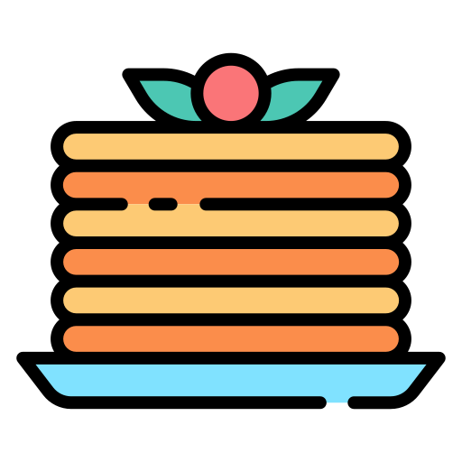 Pancake Good Ware Lineal Color icon