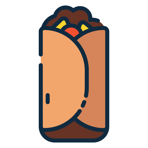 burrito Good Ware Lineal Color icono