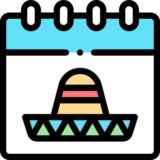 Cinco de mayo Detailed Rounded Lineal color icon