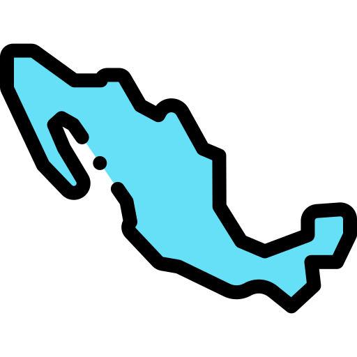 メキシコ Detailed Rounded Lineal color icon