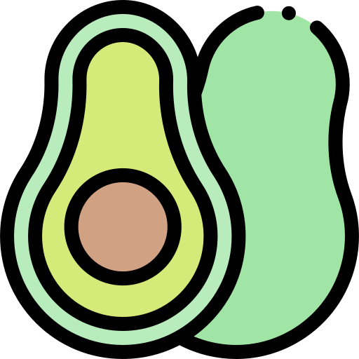 Avocado Detailed Rounded Lineal color icon