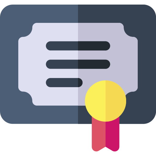 Certificate Basic Rounded Flat icon