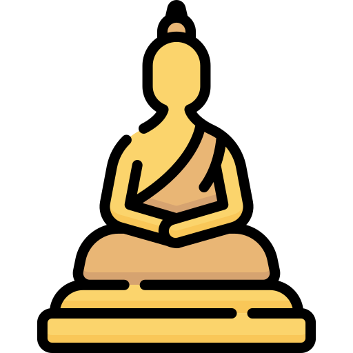 boeddha beeld Special Lineal color icoon