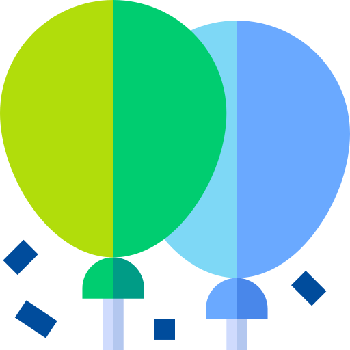 Balloons Basic Straight Flat icon