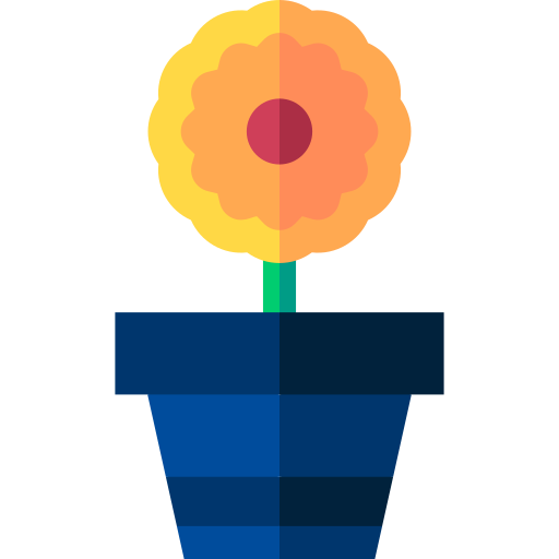 Flower pot Basic Straight Flat icon