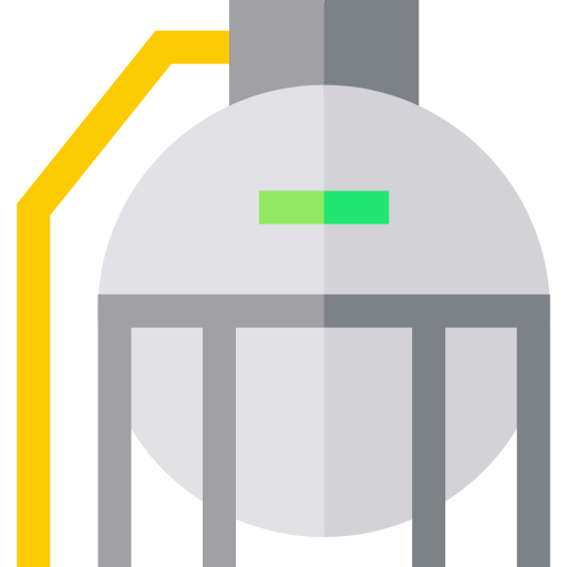 tanque de gas Basic Straight Flat icono