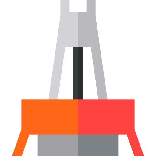 la plataforma de perforación Basic Straight Flat icono