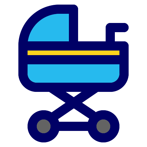 wózki dziecięce Generic Outline Color ikona