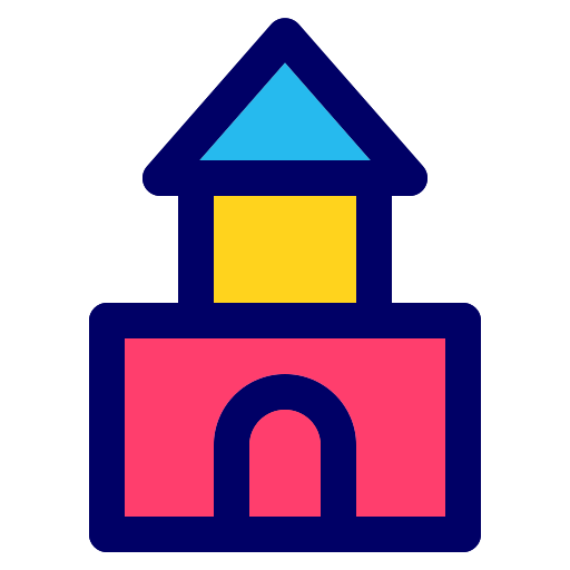 Block Generic Outline Color icon