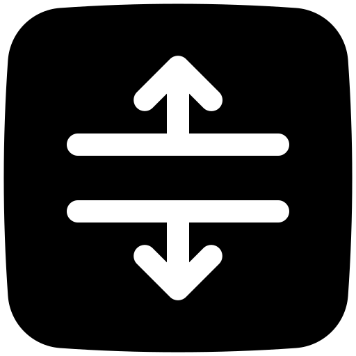 hauteur Generic Glyph Icône