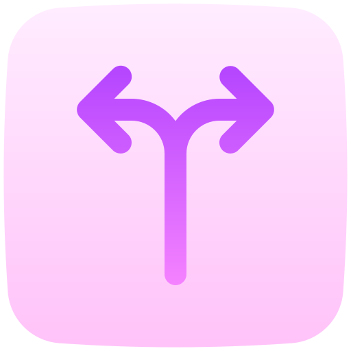 twee richtingen Generic Flat Gradient icoon