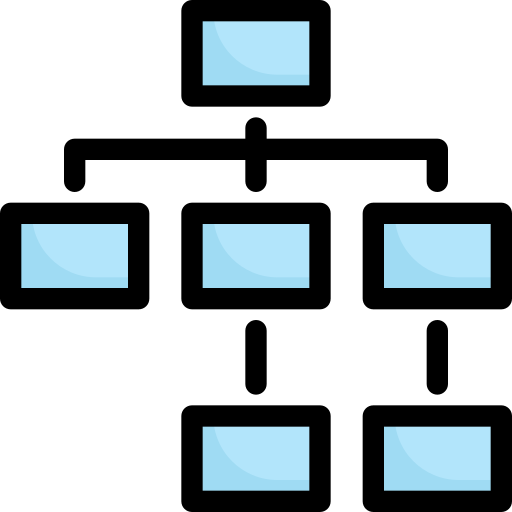 struktura hierarchiczna Generic Outline Color ikona