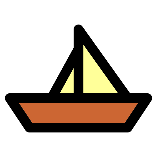 Корабль Generic Outline Color иконка