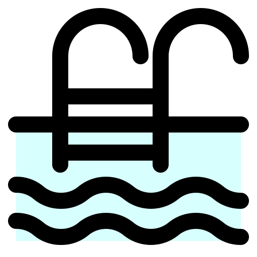 スイミングプール Generic Outline Color icon