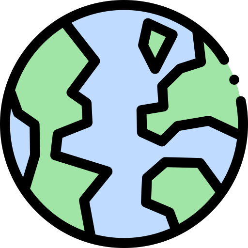 세계 Detailed Rounded Lineal color icon
