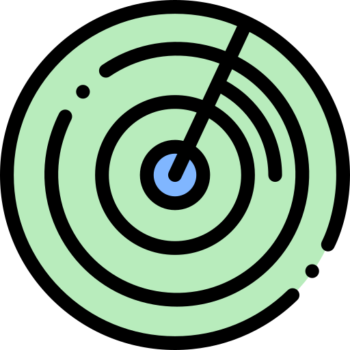 Radar Detailed Rounded Lineal color icon
