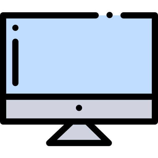 Computer screen Detailed Rounded Lineal color icon