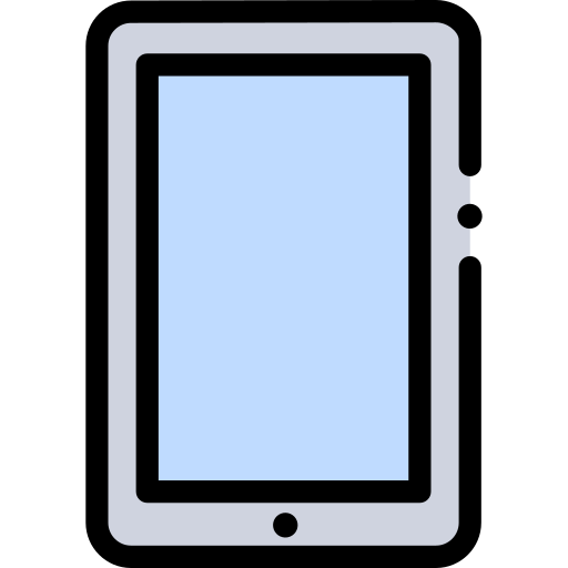 Tablet Detailed Rounded Lineal color icon