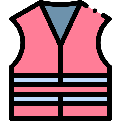 Life jacket Detailed Rounded Lineal color icon