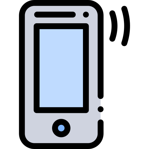 téléphone portable Detailed Rounded Lineal color Icône