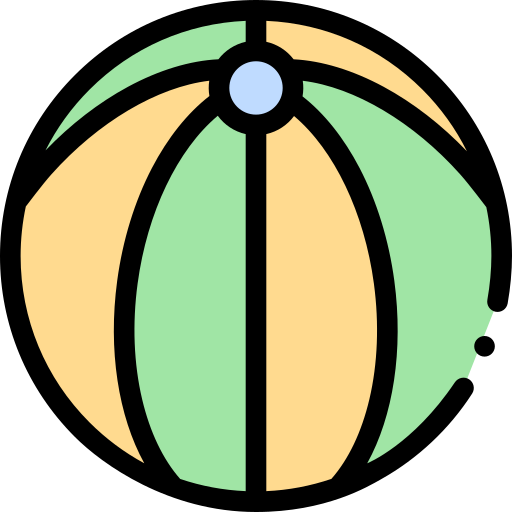 ビーチボール Detailed Rounded Lineal color icon