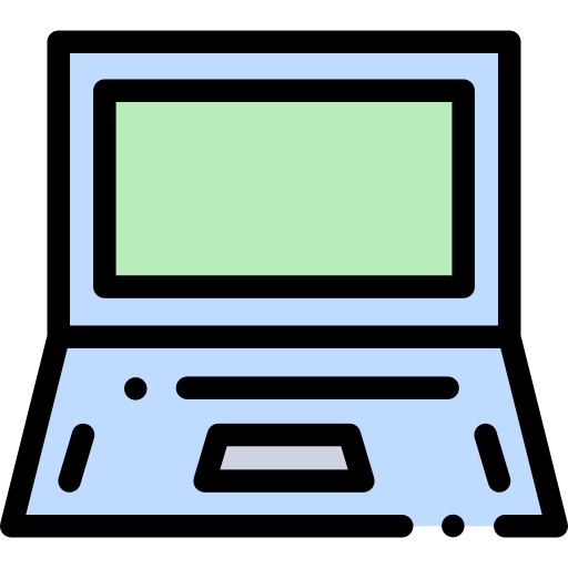 computadora portátil Detailed Rounded Lineal color icono