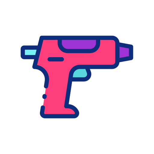 pistola de pegamento Good Ware Lineal Color icono