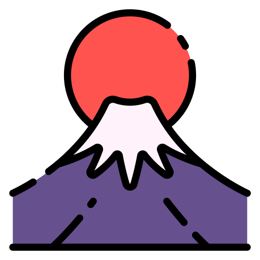 Гора Фудзи Good Ware Lineal Color иконка