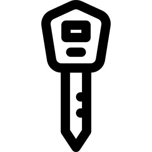 chiavi della macchina Basic Rounded Lineal icona