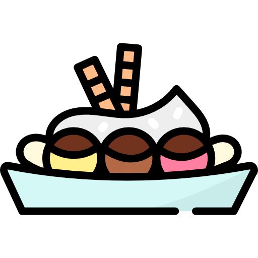 Banana split Special Lineal color icon