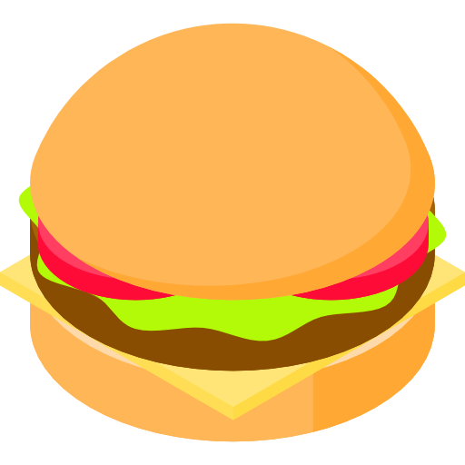 Burger Isometric Flat icon