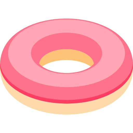 donut Isometric Flat icoon