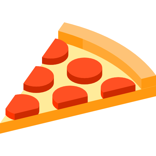 pizza Isometric Flat icoon