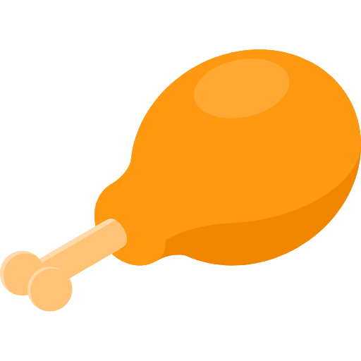 Chicken leg Isometric Flat icon