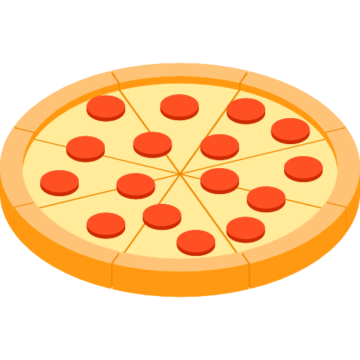 pizza Isometric Flat ikona