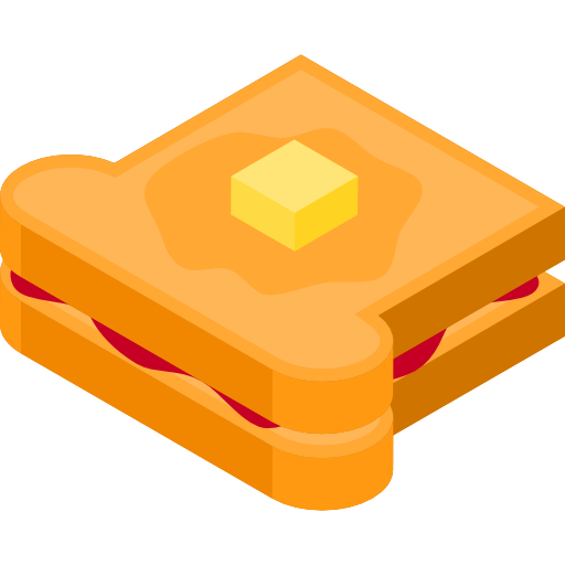 Бутерброд Isometric Flat иконка