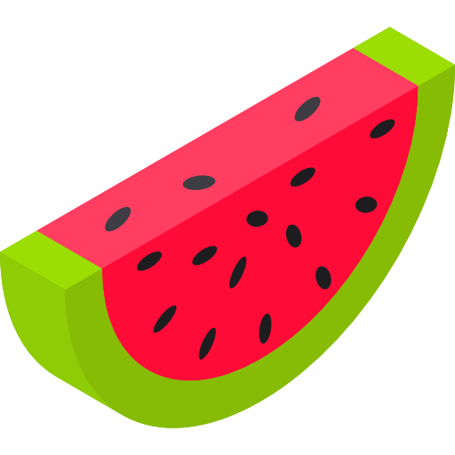 watermeloen Isometric Flat icoon