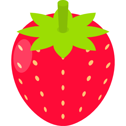 Strawberry Isometric Flat icon