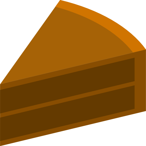 pezzo di torta Isometric Flat icona