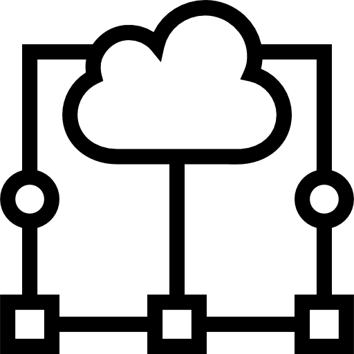 cloud computing Dinosoft Lineal icoon