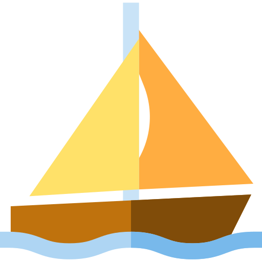 segelboot Basic Straight Flat icon