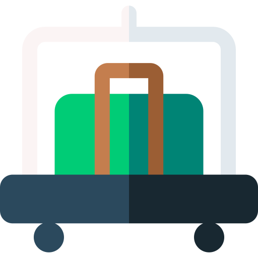 Luggage cart Basic Rounded Flat icon