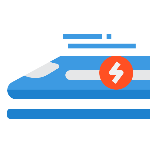 elektrische trein itim2101 Flat icoon