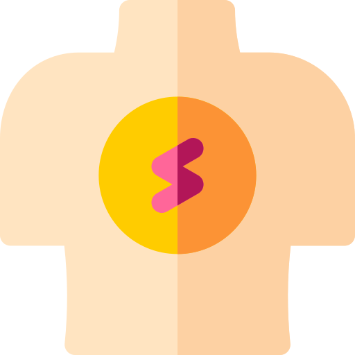 Chest pain or pressure Basic Rounded Flat icon