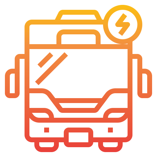 elektrische bus itim2101 Gradient icoon