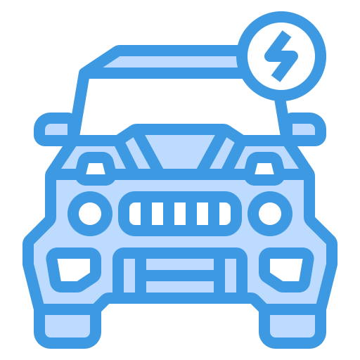elektrische auto itim2101 Blue icoon