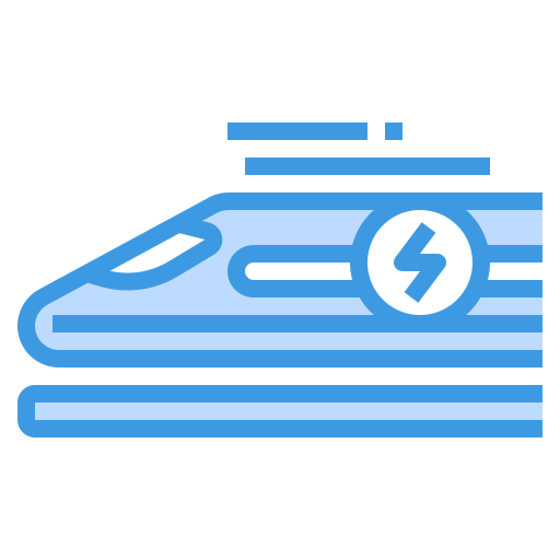 Electric train itim2101 Blue icon