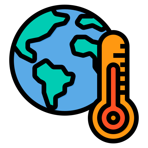 지구 온난화 itim2101 Lineal Color icon