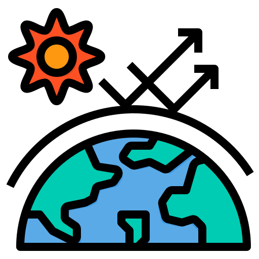 地球温暖化 itim2101 Lineal Color icon