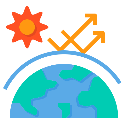 calentamiento global itim2101 Flat icono